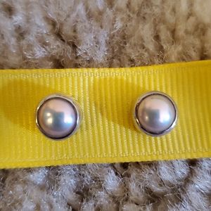 Sterling silver and freshwater pearl earrings